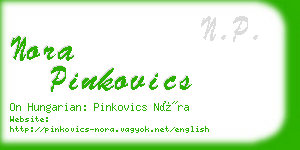 nora pinkovics business card